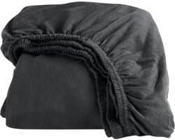 Cinderella Dubbel Jersey Hoeslaken - Twijfelaar - Ook Geschikt voor Boxspring - 120x200/210/220 cm - tot 25 cm  - Antraciet