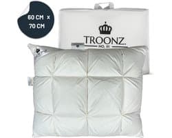 Troonz® Hoofdkussen Morena Dons Royal - Ergonomisch Comfortabel Kussen – – Donzen Hoofdkussen – 60 x 70 cm.