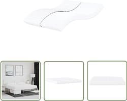vidaXL Schuimmatras 200x200 cm - Wit - H2/H3 Hardheid Schuimmatras - Matras Kopen - Zweethoudend Matras - Topper - Boxspring