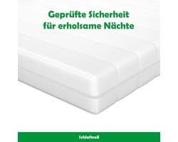 Koudschuim Matras - 140x200 - 7 zones - koudschuim - hoogwaardig tijk - 15 cm hoog - Stevig