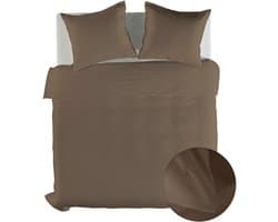 Yellow Dekbedovertrek Perkal Katoen Suite Mumbai - Plaza Taupe - 200x200/220 cm - 100% Percale Katoen - Tweepersoons