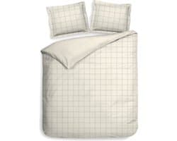 Heckettlane Diamante Dekbedovertrek - Tweepersoons - Katoensatijn - 200x200-220cm - Off-White