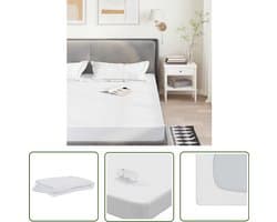 vidaXL Waterproof Hoeslaken - Matrasbeschermer - Matrasbeschermer waterdicht 140x200 cm wit - Matrashoezen - Bedlinnen - Matrasdekking