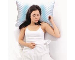 WDMT Hoofdkussen - 66 x 50 cm - Verkoelend en Drukverlagend Slaapkussen - Verbeterd Slaapcomfort - Wit