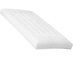 Ultraplat Kussen - Dun Slaapkussen - Comfortabel Slapen - Pluche Polyester Stof - 72 x 46 cm - Wit