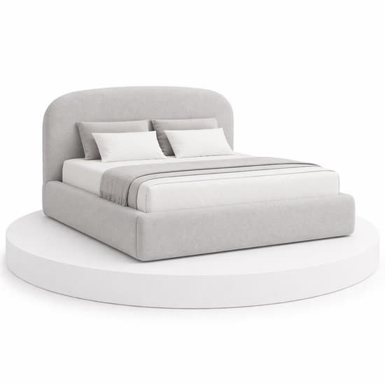 Japandi Bed Shira - 160x220 Compleet - Boxspring met opbergruimte - Lichtgrijs - BalBedden