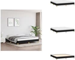 vidaXL - Bedframe - zonder - matras - stof - zwart - 180x200 - cm