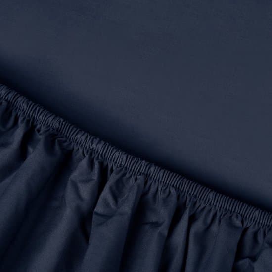 Kayori Puro Hoeslaken Katoen Perkal - 160x200-210cm - Matrasdikte 35 cm - Hotelkwaliteit - Navy