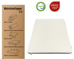 Topper Matras 180x200 - 6 cm Matrastopper - schuimplaat - middelhard - Topper