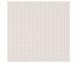 vidaXL - Verzwaringsdeken - 220x230 - cm - 15 - kg - stof - lichtcrèmekleurig