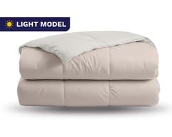 Zelesta Premiumbed Light - Silk & Coconut Cream 200x200 - Zomerdekbed zonder overtrek - Katoenen dekbed - Dekbed met vaste hoes - Hoesloos dekbed