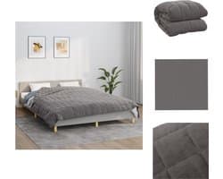 vidaXL - Verzwaringsdeken - 220x235 - cm - 11 - kg - stof - grijs
