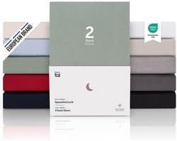 Blumtal Hoeslaken Premium Jersey - 160 x 200 cm - tot 40 cm Matrashoogte - Summer Green - 100% Katoen - Boxspring - Set van 2