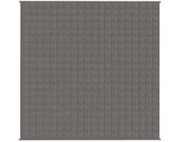 vidaXL - Verzwaringsdeken - 200x200 - cm - 9 - kg - stof - grijs