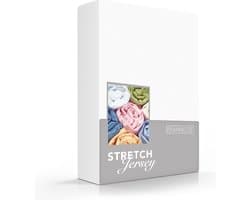 Romanette Luxe Jersey Hoeslaken - Tweepersoons  (140/150x200/210/220 ) - Wit