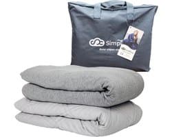 Verzwaringsdeken Set Bamboe 7 KG Weighted Blanket Beter Slapen – Wasbare Hoes Bamboe – 200 x 140 – Grijs
