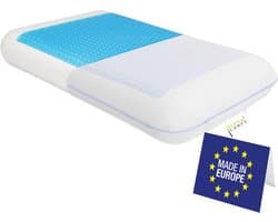 Luxe XL Traagschuim Kussen met Verkoelende Gel - Orthopedisch Neksteunkussen voor Zijslapers