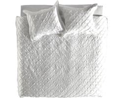 Yellow Dekbedovertrek Como-4 - Effen Bedlinnen - 240x220 - Wit - Dekbedhoes van 100% Katoen-Perkal