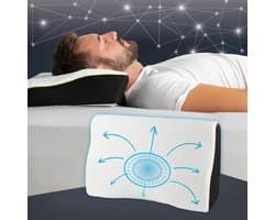 Derisilk Memory Foam Kussen 60x40x10 cm – Ergonomisch Anti-Snurk Kussen met Nek- & Schouderondersteuning – Hypoallergeen & Ademend – Geschikt voor Alle Slaaphoudingen