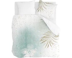 Walra Dekbedovertrek Painted Nature - 200x220 - 100% Katoen - Groen / Goud