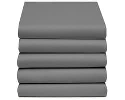 Satijnen Hoeslaken - Luxe Slaapcomfort - 160x200 cm - Tweepersoons - Hoekhoogte 30 cm - Anthracite - Restant Actie!