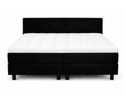 Boxspring SleepEase - 160x210 Compleet - Zwart Glad - Golden Matrassen Zeeland