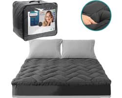 Matrastopper 1000GSM – Bamboe Houtskool Topdekmatras – Anti-Allergisch, Ventilerend & Extra Comfort – LitaLente® - 160x200