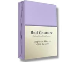 Bed Couture - Hoeslaken van 100% Katoen - Tweepersoons 140x200cm - Hoekhoogte 30cm - Ultra Zacht en Duurzaam - Lila