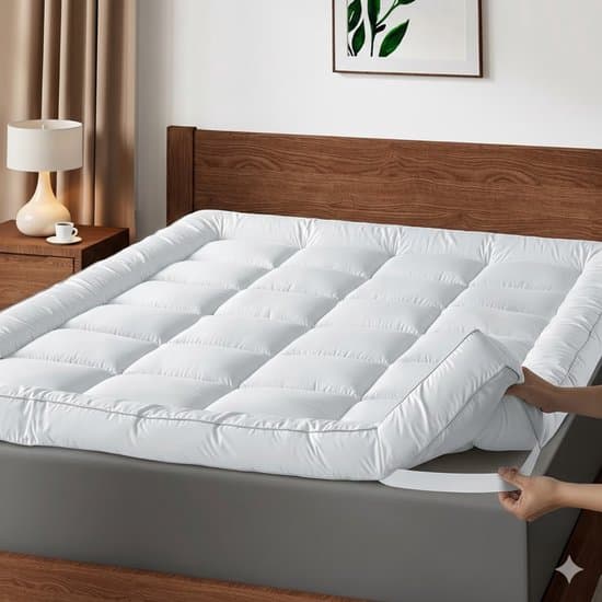 Luxe Matras Topper 200x200 cm – 10 cm Extra Zacht en Vol – Hotelkwaliteit Comfort – Wasbaar & Ademend