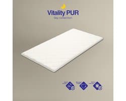 Vitality Pur SKY Matrastopper - 180x200 cm – 4 cm HR-Koudschuim – Ademend & Ondersteunende Topper – Luxe Wasbare Hoes