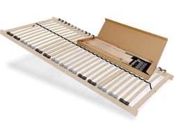 Lattenbodem 80x200 cm – 7-zones veerframe van beukenhout | Stevige lattenbodem voor zelfmontage