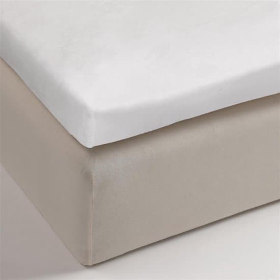 Ambiante - Polyester - Molton - Split-topper - Hoeslaken - Tweepersoons - 140/160x200/210 cm - Wit