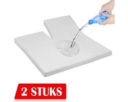 2x Splittopper Beschermer Waterdicht | Hoeslakenbadstof - Antibacteriëel - Rondom Elastiek | Wit | Waterdichte Matras Beschermer Incontinentie Matrasbeschermer | 180 x 200