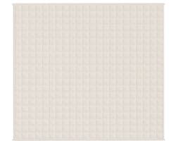 vidaXL - Verzwaringsdeken - 200x230 - cm - 9 - kg - stof - lichtcrèmekleurig