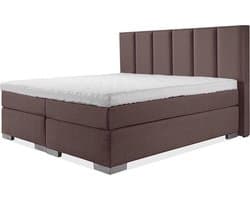 BedNL - Boxspring Utrecht - 200x200 Compleet bruin 6 Balken
