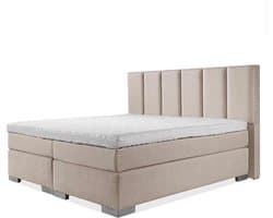 BedNL - Boxspring Utrecht - 120x200 Compleet beige 6 Balken