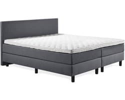 Boxspring Luxe 180x200 Glad Antraciet Lederlook