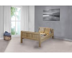 Seniorenbed Nelson Licht Eiken 120x200 cm met elektrische lattenbodem