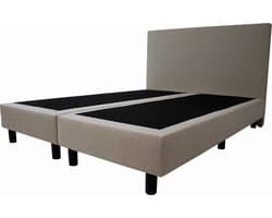Boxspring - 160x200 - Boxspring - Hotel boxspring - Beige harde box - steviger ligcomfort