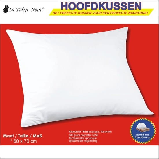 HoofdKussen Basic Wit - 2 stuks - 60x70cm