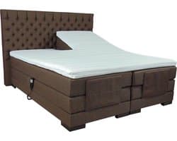 Slaaploods.nl Princess - Elektrische Boxspring inclusief matras - 200x210 cm - Bruin