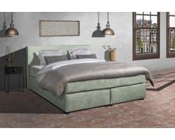Anno 1588 - Boxspring Amsterdam - Pocketvering - Lentegroen - 180x200 cm - Inclusief Dekbed en Kussens