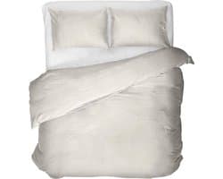 Luxe Egyptische Katoenen Dekbedovertrek Crème Lits-Jumeaux 240x200/220 cm - Zeer Hoogwaardige Kwaliteit - Super Zacht