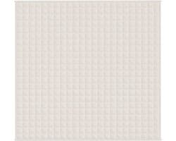 vidaXL - Verzwaringsdeken - 220x240 - cm - 11 - kg - stof - lichtcrèmekleurig