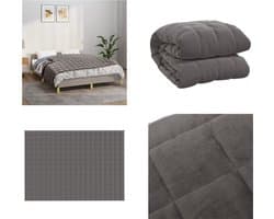 vidaXL - Verzwaringsdeken - 140x200 - cm - 10 - kg - stof - grijs