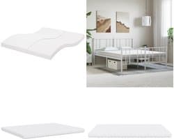 vidaXL Schuimmatras 7 zones hardheid 20 ILD 160x200 cm wit - Schuimmatras - Schuimmatrassen - Matras - Bedmatras