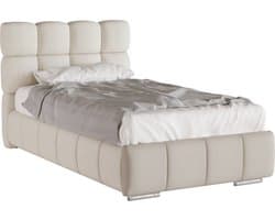 Tweepersoonsbed Bliss 100 x 200 cm met opbergruimte, lattenbodem en Pocketveringmatras H3 (19 cm hoog)