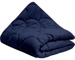 All in One Wasbaar Dekbed Easy 240x200 - Dekbed zonder overtrek - Hoesloos dekbed - Eazy dekbed - Gekleurd dekbed - All Year Winterdekbed & Zomerdekbed - Lits Jumeaux Dekbed - Dark Blue - Dekbedden