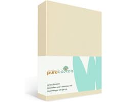 Hoeslaken 120x200 - tot 30 cm Hoekhoogte - 100% Katoen Jersey - Meer Kleuren - Strijkvrij - Lange Levensduur - Creme