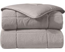 Zelesta® Teddybed Taupe 140x200 - Teddy Dekbedovertrek - 30 dagen proefslapen - Fluffy Dekbedovertrek - Wasbaar dekbed - Dekbed zonder overtrek